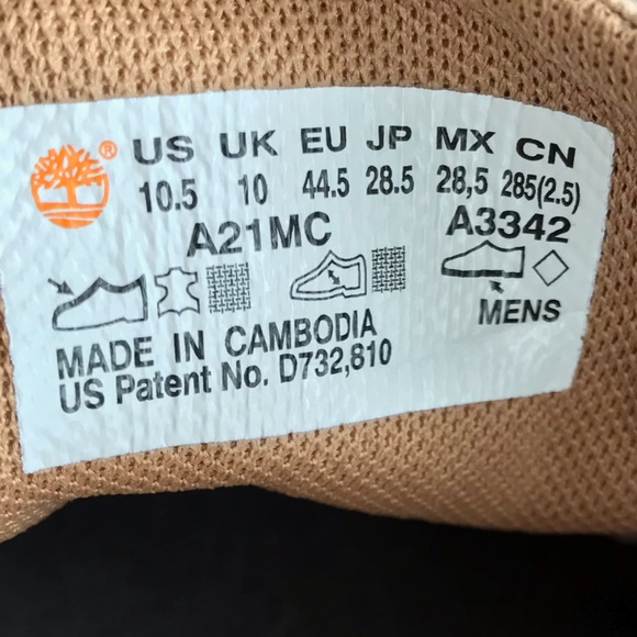 Sz 10.5 Timberland Desert Boots tan canvas comfort main image 6